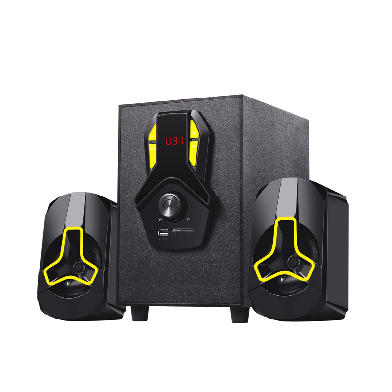 2.1 PC Speakers with Matched Subwoofer & Satellite Design | Cohesive Visual Identity for Your Brand | Premium Audio System Designer