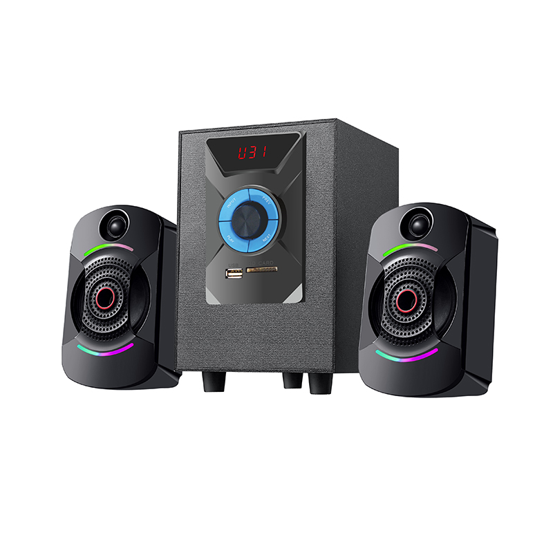 Gaming 2.1 Speakers with Square Panel Choices & Optional LED Satellites | Customizable Look for Gaming Rigs | Gaming Peripheral Specialist Factory