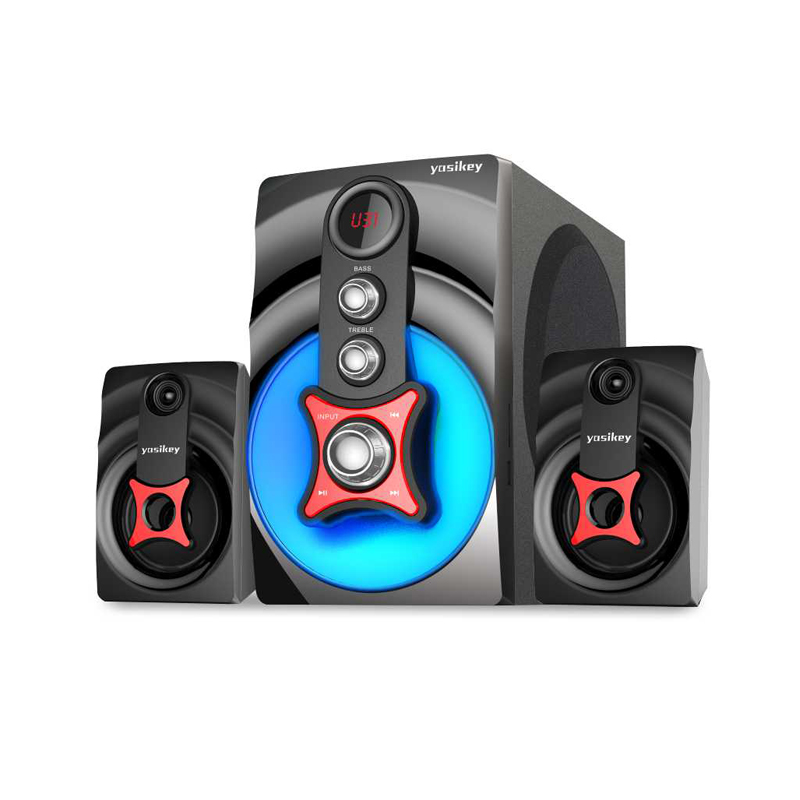 Pro-Tuned 2.1 Multimedia System with 3-Knob Independent Controls | Private Mold with Precise Bass/Treble Adjustment | Professional Audio Manufacturer