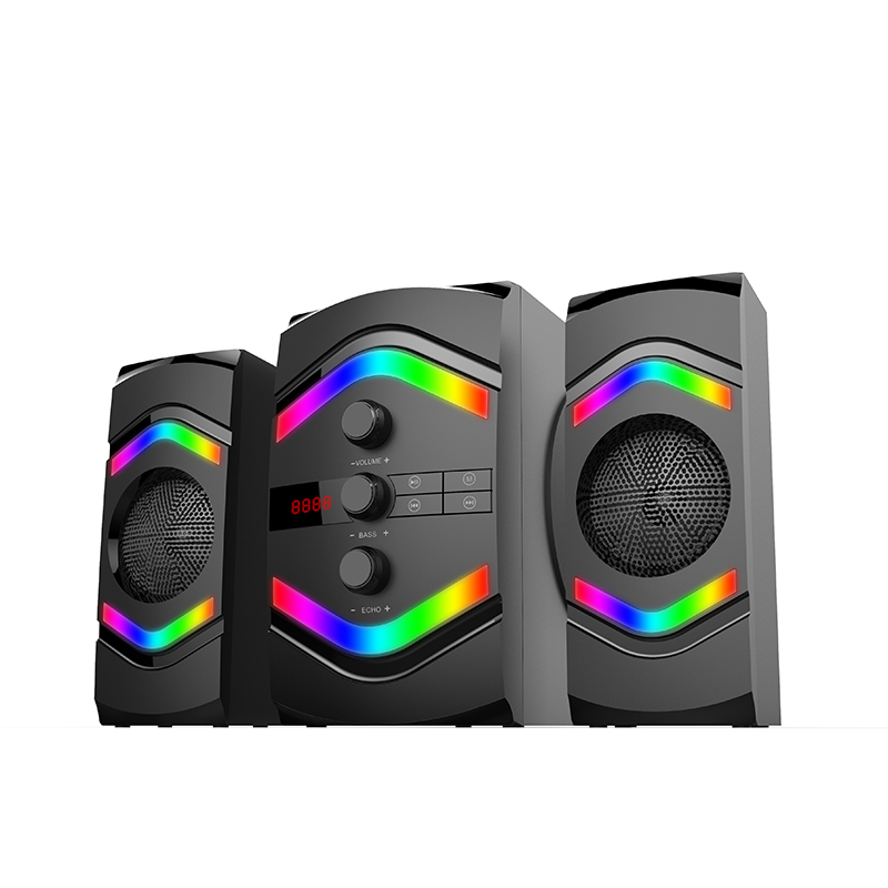 Full-RGB 2.1 Multimedia Speaker System | Synchronized Lighting on Main Unit & Satellites | Immersive Gaming/Entertainment Supplier